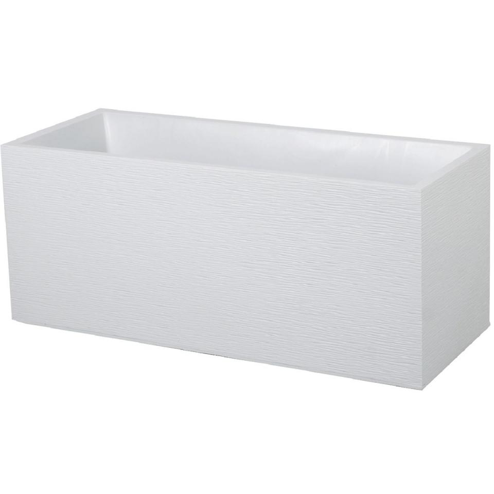 Jardinière plastique Graphit Eda - 98 l - Blanc cé