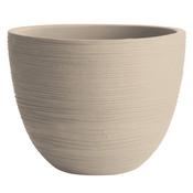 Pot de fleur rond en polypropylène texturée diamètre Pot de fleur rond en polypropylène