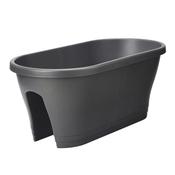 Balconnière rectangle en polypropylène Corsica Anthracite Balconnière rectangle en polypropylène