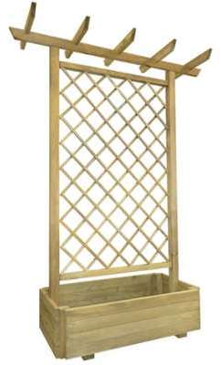 VidaXL Jardinière pergola en bois 162 x 56 204 cm