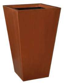 Lot de 2 pots de fleur 37x37x60cm Rouille Promo Lot de 2 pots de fleur 37x37x60cm