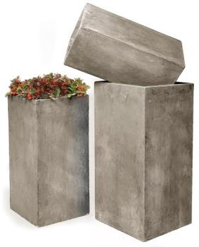 Jardinière rectangle GENEVE 50x17.2xH17.2 Gris
