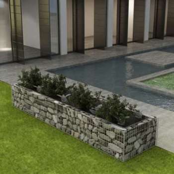 VidaXL Jardinière à gabion Acier 360 x 90 50 cm VidaXL Jardinière à gabion