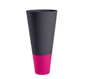 Pot de fleur rond bicolore en polypropylène D30 cm Pot de fleur rond bicolore