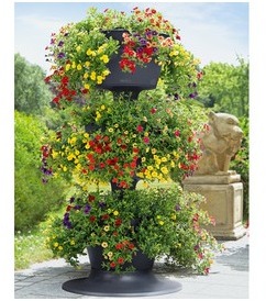 3 Jardinières Lechuza Cascada gris + Kit dextensi