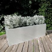 Jardinière en zinc galvanisé rectangulaire 86x40x3