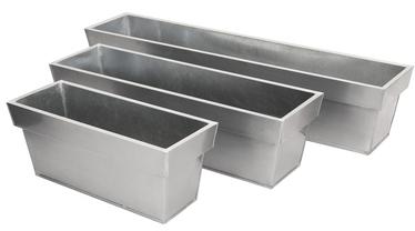 Jardinière de Fenêtre en Zinc - Argent - Grande