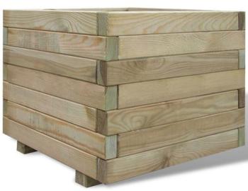 VidaXL Jardinière carrée en bois 50 x 40 cm