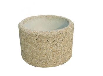 Jardinière en béton ronde
