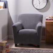 Housse fauteuil 1 place bi-extensible LISA Gris Housse fauteuil 1 place bi-extensible
