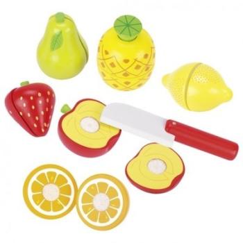 Fruits en bois avec scratchs Goki
