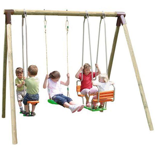 Portique en bois Trigano 2 50 m 5 enfants Portique en bois Trigano 2