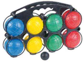 Pack de 8 boules de pétanque colorées en plastique Pack de 8 boules de pétanque