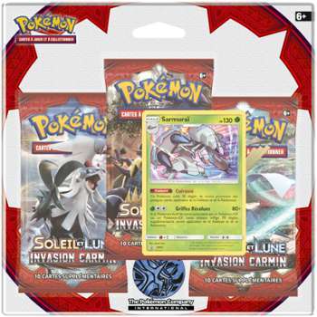 ASMODEE POKEMON - Pack 3 boosters Pokémon SL04 Lune ASMODEE POKEMON - Pack 3 boosters