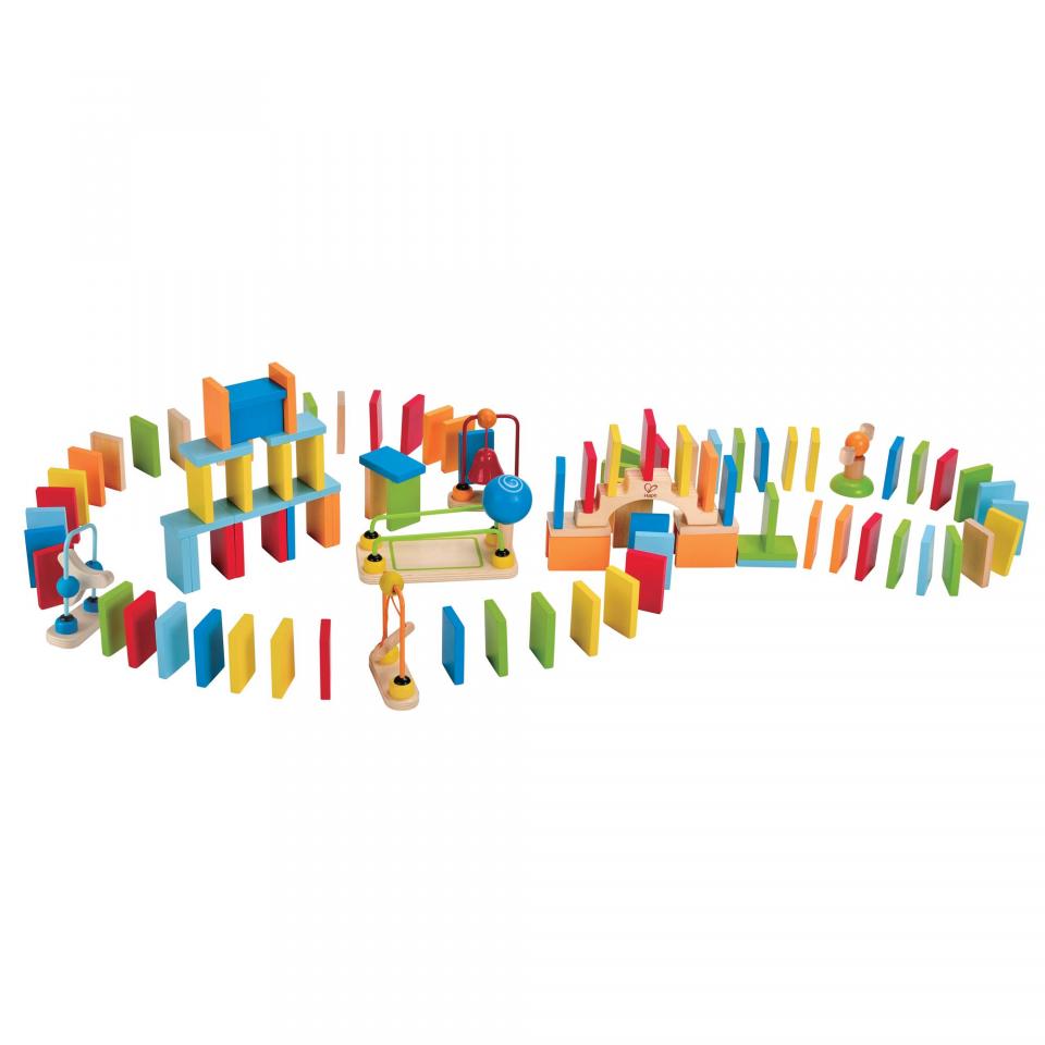 Jeu de dominos en bois coloré pour enfant Multicol