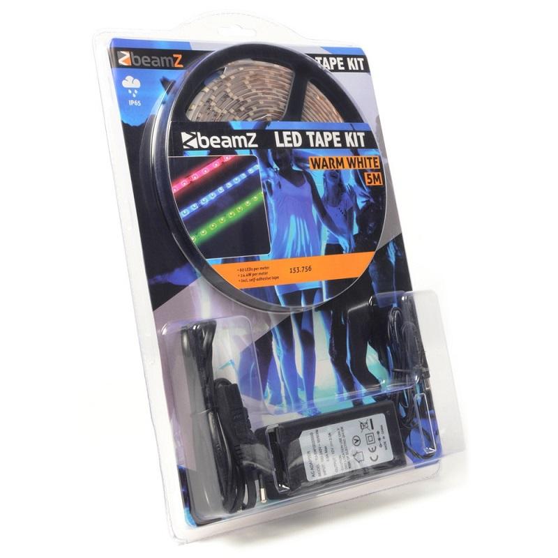 BeamZ Kit flexled, 5 m, blanc chaud, 60 LEDs/m, IP