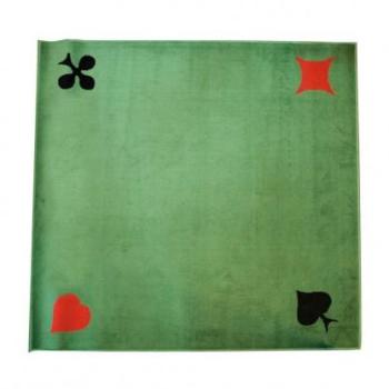 Tapis de cartes velours vert 4 as Tapis de cartes velours vert