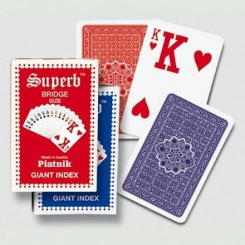 Jeu de cartes - Index géant - Superb Piatnik Jeu de cartes - Index géant