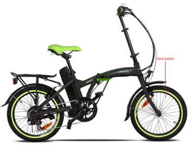 Velo electrique 36v lit pliable noir vert