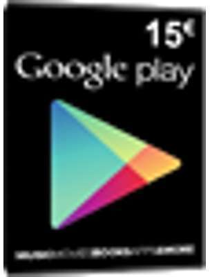 Carte cadeau Google Play - 15 euros Carte cadeau Google Play -
