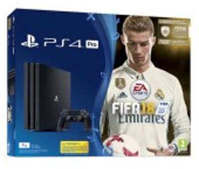 Pack Ps4 Pro 1 To Noire + FIFA 18 Edition Deluxe