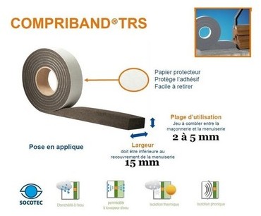 Compriband ®, joint de mousse imprégnée, rouleau d