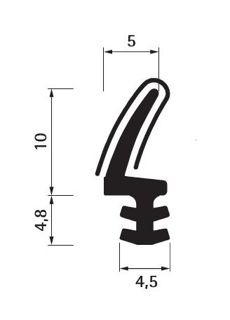 Rouleau de joint sur dormant Brun KISO LD 411 PVC