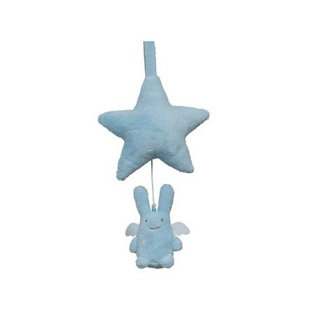 Etoile Musicale Ange Lapin Bleu
