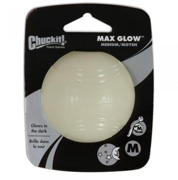 Balle Chuckit Max Glow pour chien - 6 5 cm de diamètre Balle Chuckit Max Glow pour