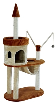 Arbre à chat griffoir brun et beige de 140CM,type