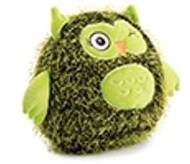 Hibou en peluche vert avec couineur ANCOL Hibou en peluche vert avec