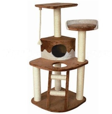 Arbre à chat griffoir 120CM couleur beige & brun a