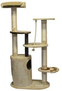 Arbre à chat griffoir gris anthracite et beige de