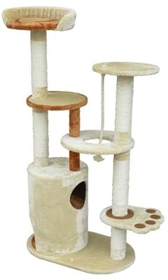 Arbre à chat griffoir brun et beige de 140CM, 70x4