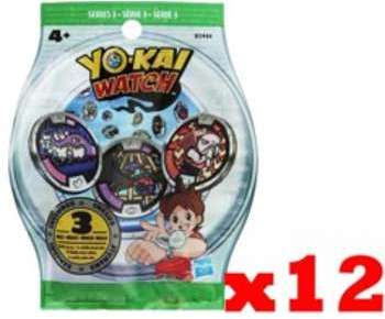 Sachets de 3 médailles Yo-Kai Watch (Série 3) - x12 Sachets de 3 médailles Yo-Kai