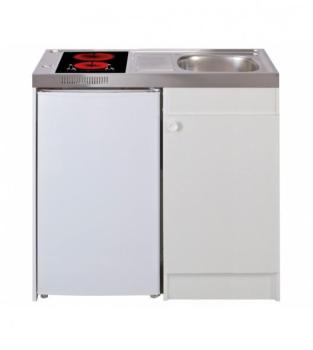Kitchenette vitrocéramique Meuble sous évier blanc
