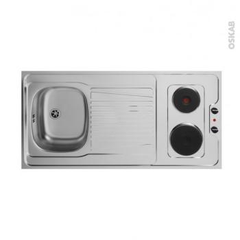 Bloc évier pour kitchenette plaque de cuisson élec