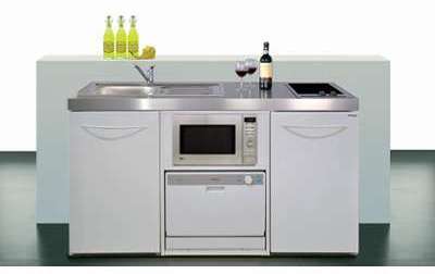 Mini-Cuisine avec Frigo, L-V, Micro-Ondes et Induc