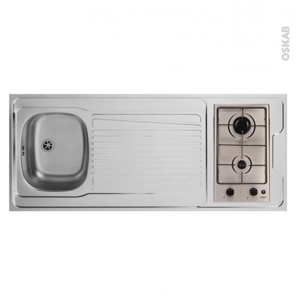 Bloc évier pour kitchenette plaque de cuisson gaz