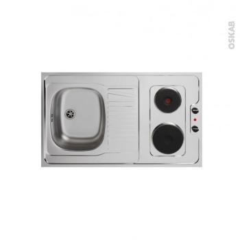 Bloc évier pour kitchenette plaque de cuisson élec