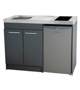 Kitchenette induction Meuble sous évier gris Avec