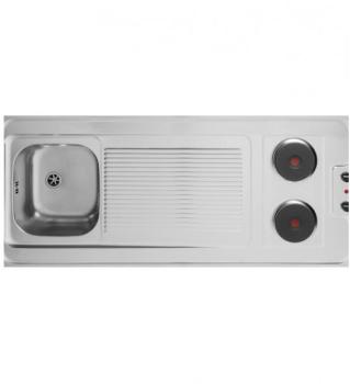 Bloc évier pour kitchenette plaque de cuisson élec