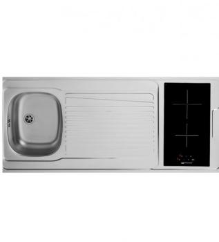 Bloc évier pour kitchenette plaque de cuisson vitr