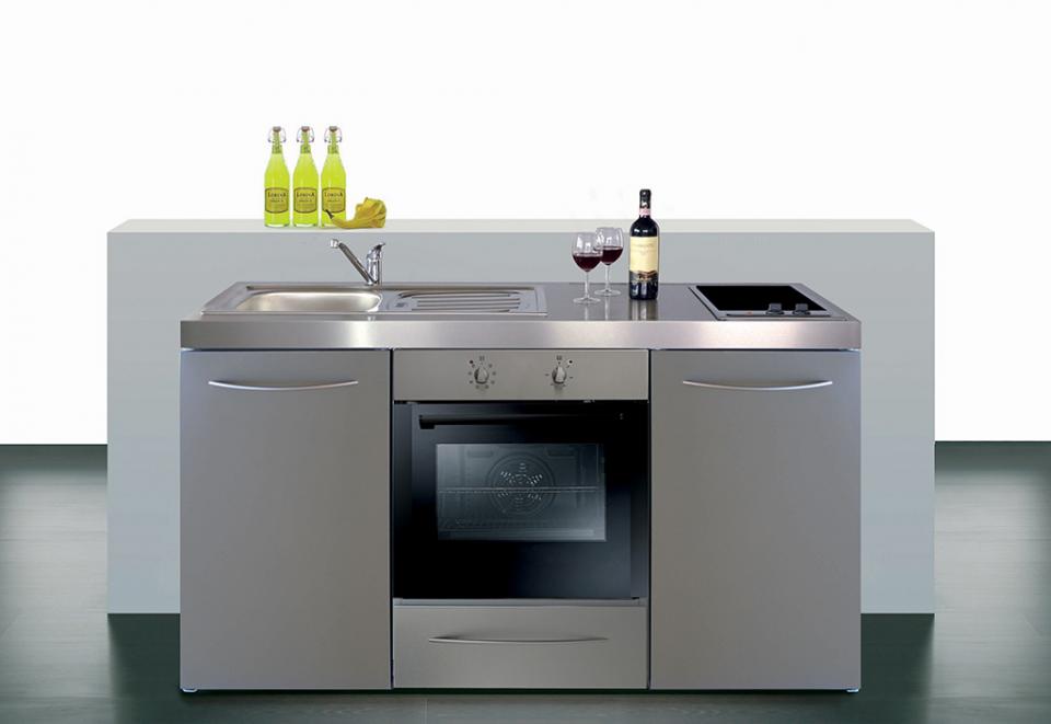 Mini-Cuisine Inox avec Frigo, Four et Induction MP