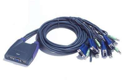 Aten CS64US - 4 ports VGA, USB et audio - Switch K