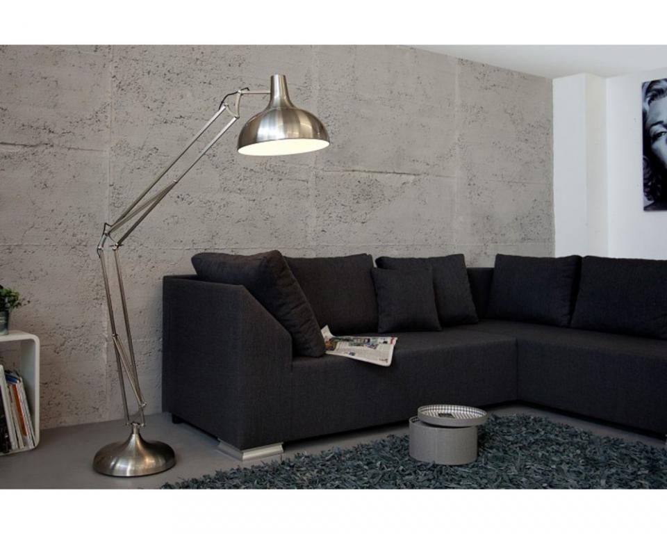 Lampadaire design loft argent Zeglio
