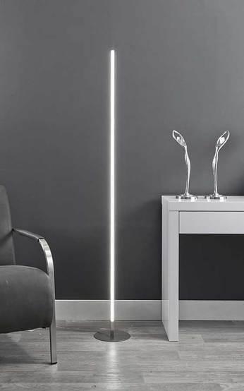 Lampadaire design LED en acier chromé WINDU