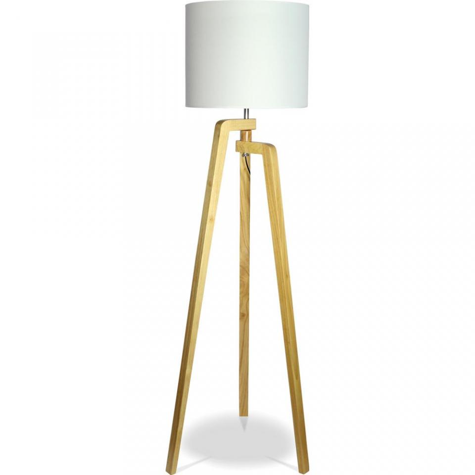 Lampadaire Trépied - Pur Style Nordique - Bois Boi