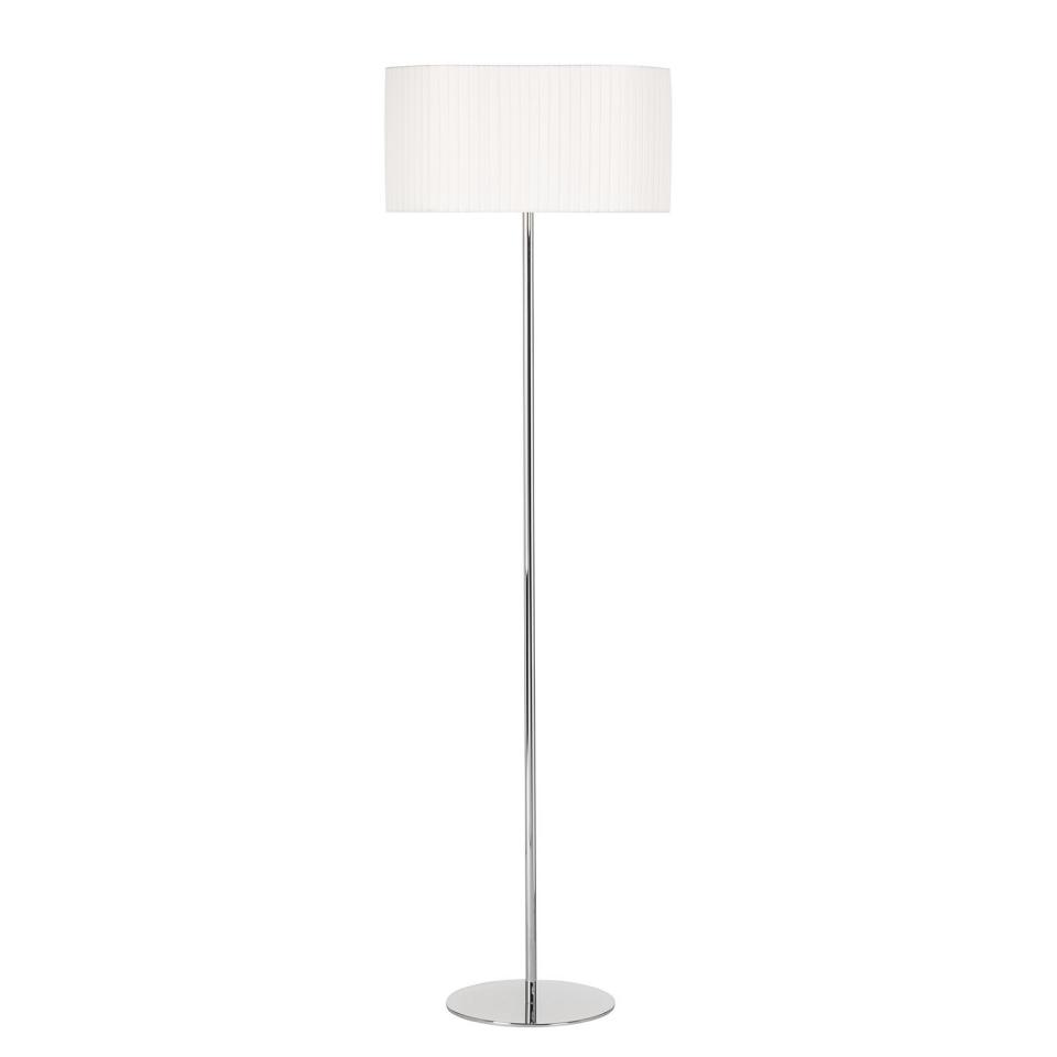 Lampadaire Calliope - Tissu / Métal Argenté 1 ampo