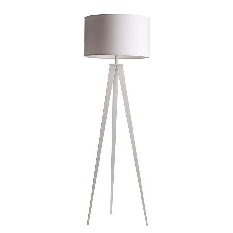 Lampadaire TRIPOD - Métal - 1 ampoule - Blanc